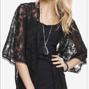 Express Black Lace Open Top
